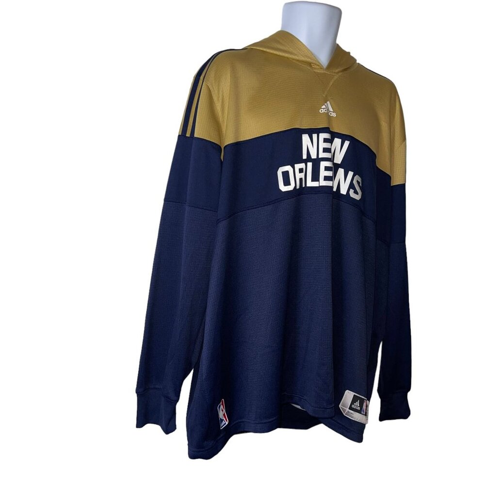 Adidas NBA New Orleans Pelicans Athletic Hoodie Mens 3XL  Hooded Hoodie Big Tall - Picture 4 of 11